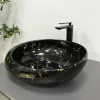 Раковина накладная VBI Riccia Black marmo glossy (VBI-017201)- Фото 3