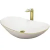 Раковина VBI Turin Gold Edge білий VBI-011508- Фото 1