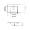 Раковина врезная VBI Ferrara 60 Black matt (VBI-018042)- Фото 3