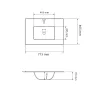 Раковина врезная VBI Mortara 70 White (VBI-018041)- Фото 4