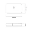 Умивальник (раковина) VBI Triest M White накладний VBI-012713- Фото 4