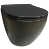 Унитаз подвесной VBI Vulcano Black Matt черный матовый (VBI-020412)- Фото 1