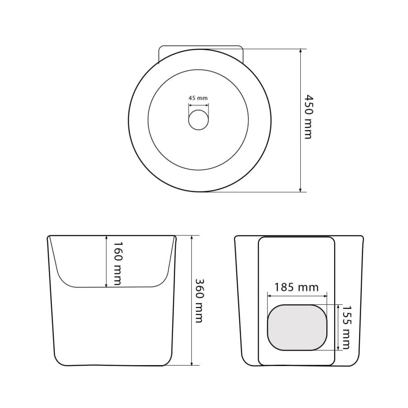 Раковина підвісна VBI Levanto White (VBI-016600) - Фото 3