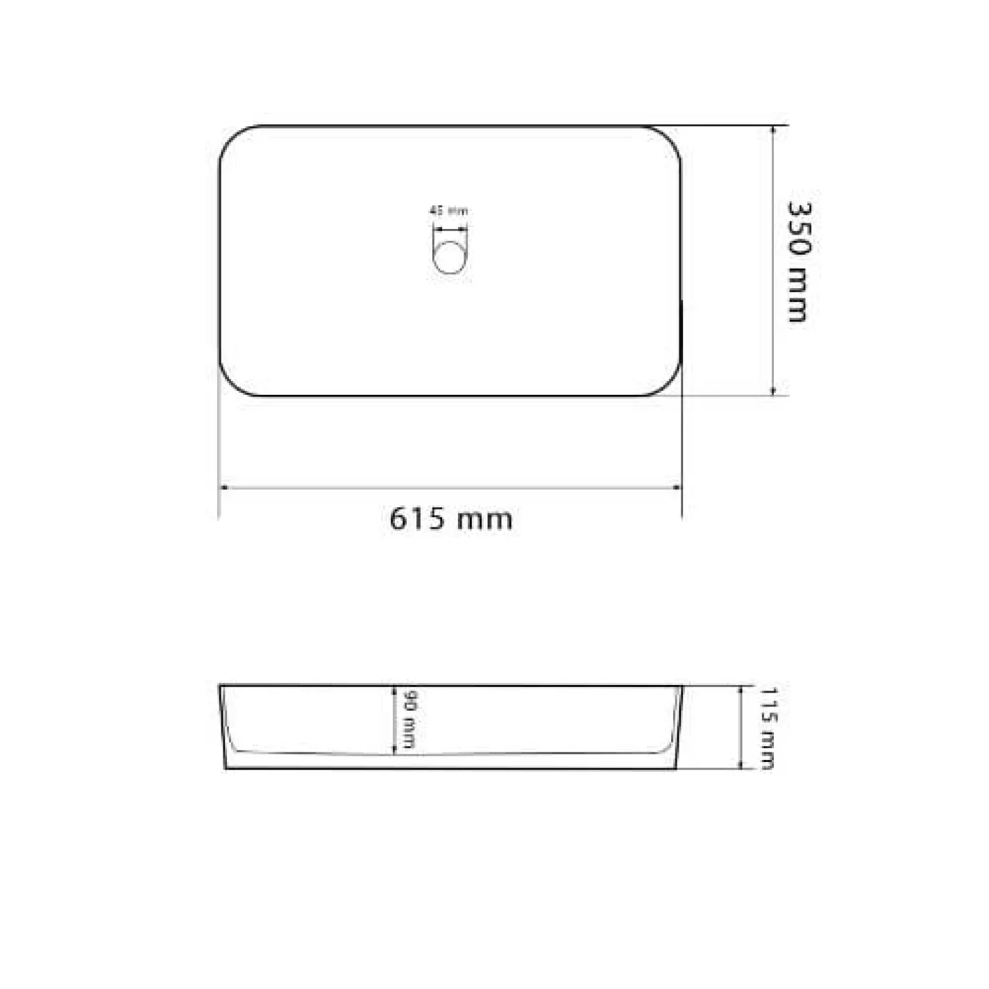 Раковина VBI Triest белый/черный VBI-012710 - Фото 3