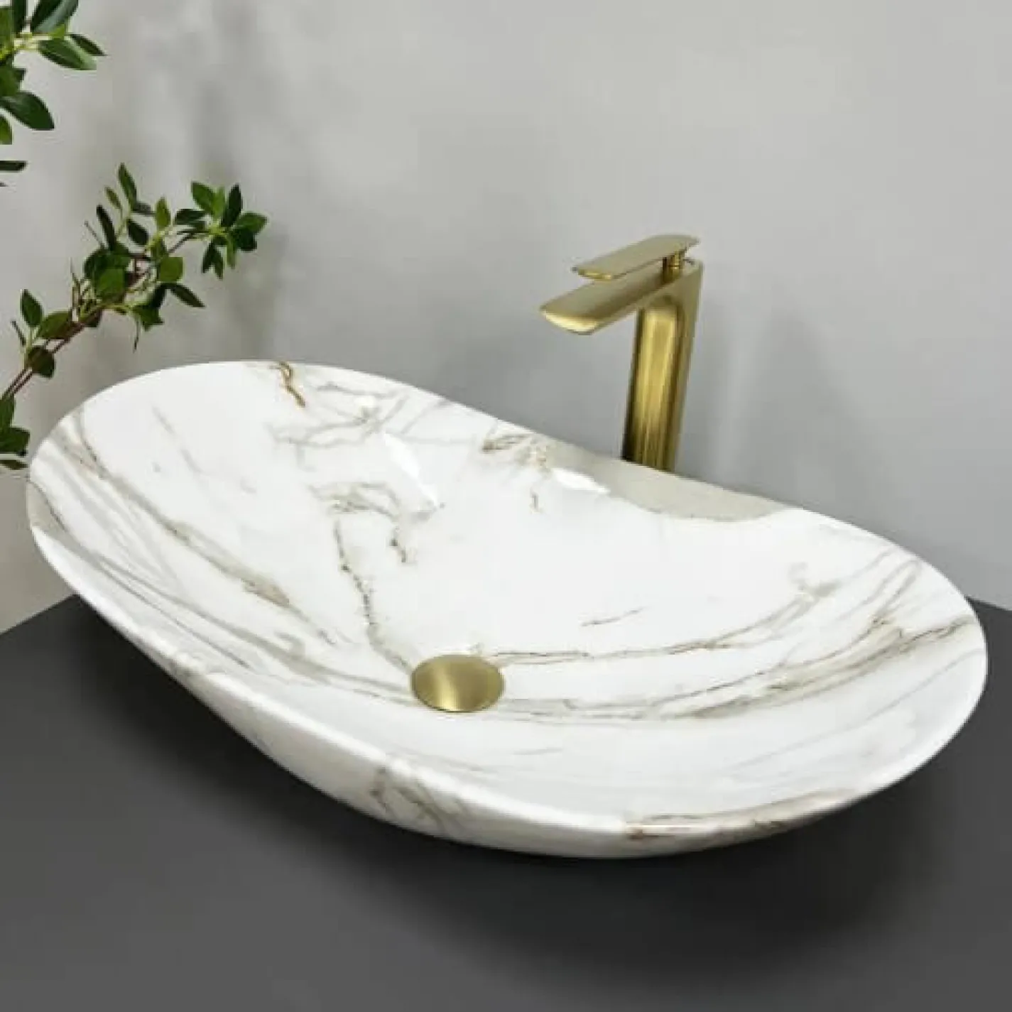 Раковина VBI Turin Lava Glossy білий VBI-011506 - Фото 3