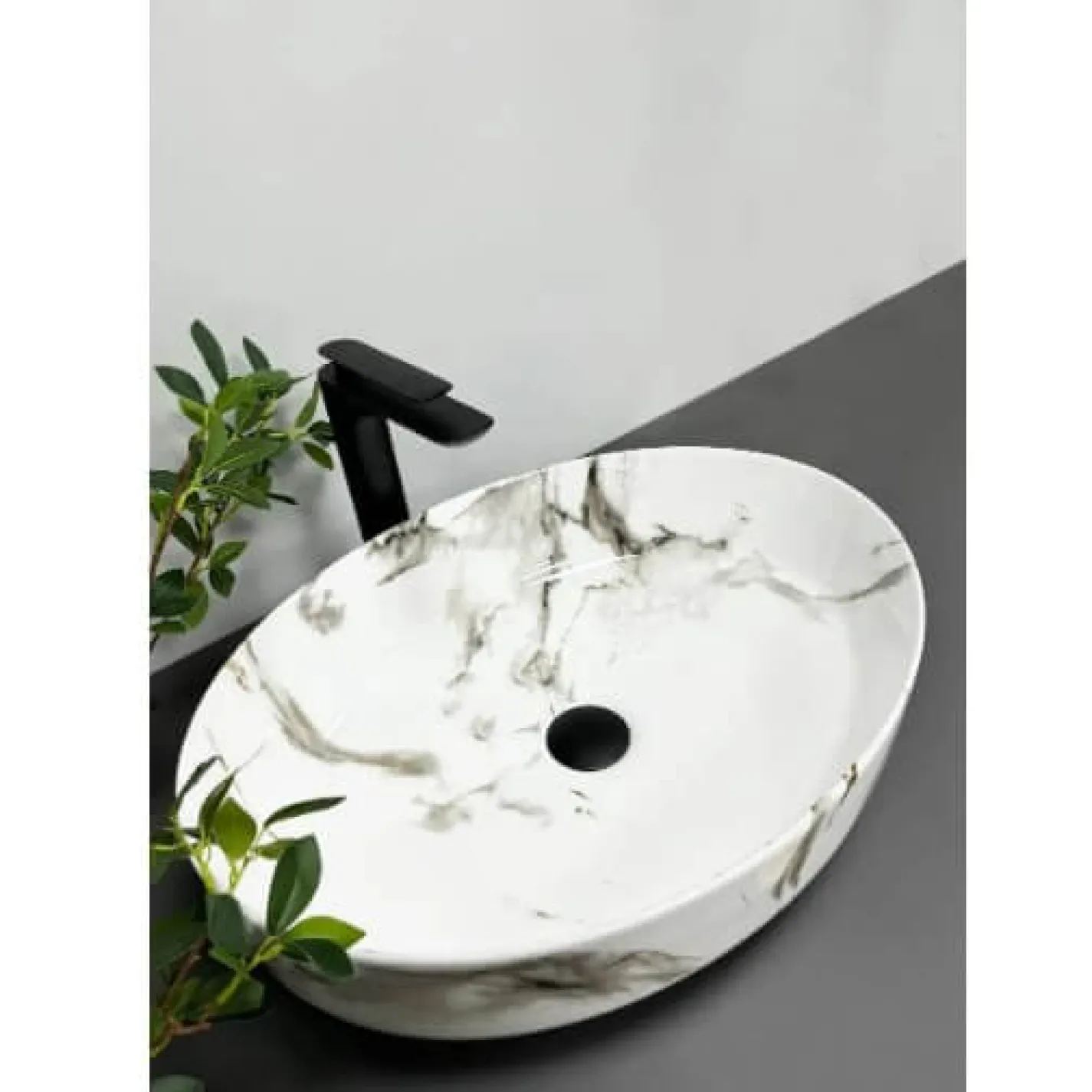 Раковина VBI Udine Carrara Glossy бежевый VBI-012101 - Фото 1