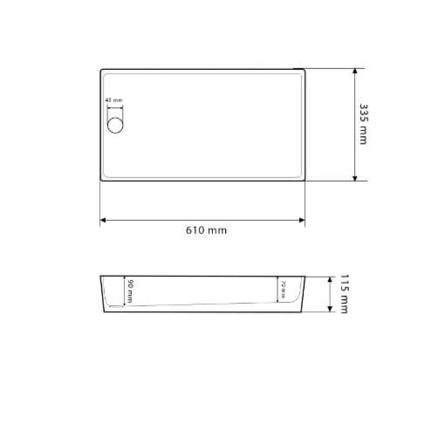 Раковина VBI Velletri M белый VBI-015901 - Фото 3