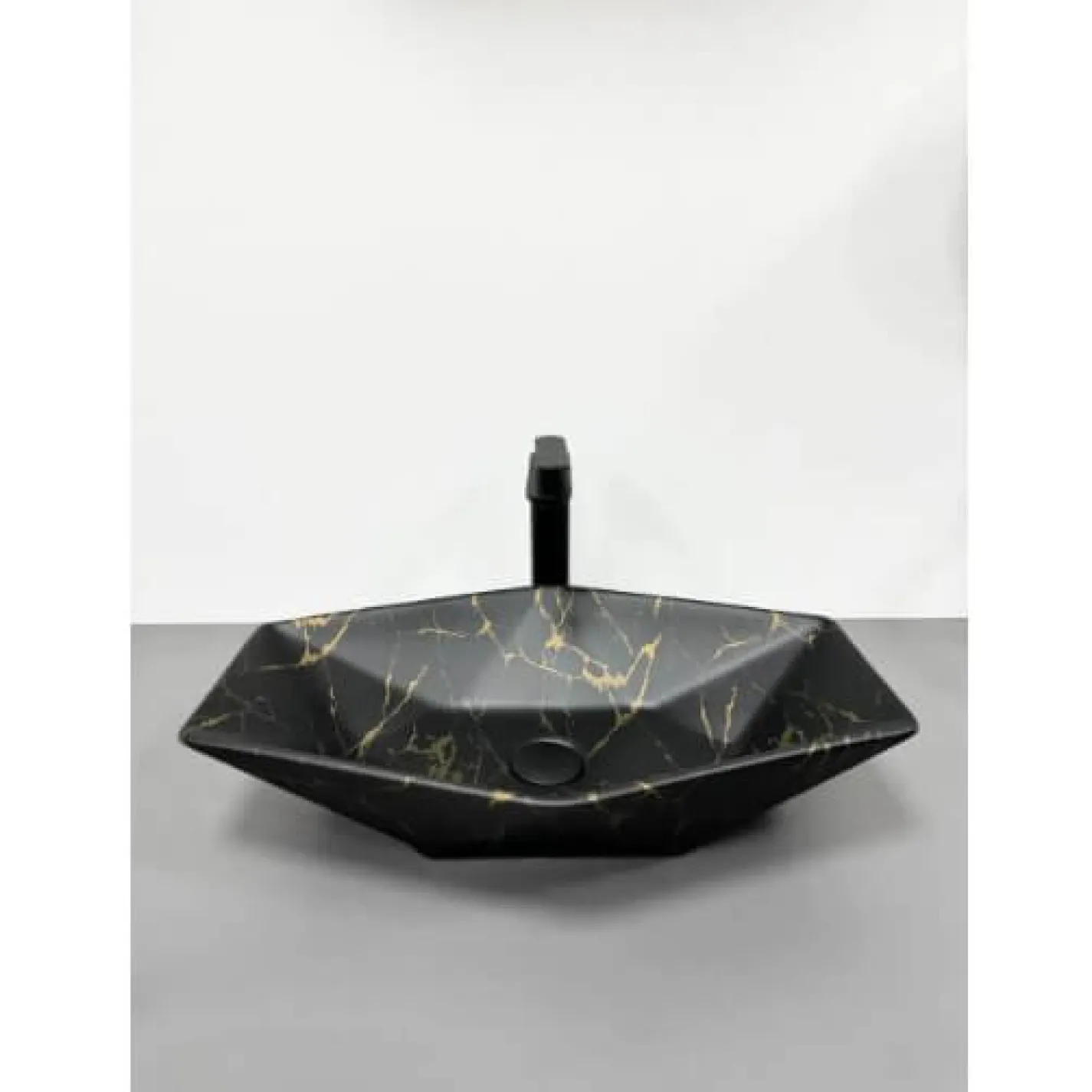 Раковина VBI Venezia S Marble чорний матовий VBI-012403 - Фото 3