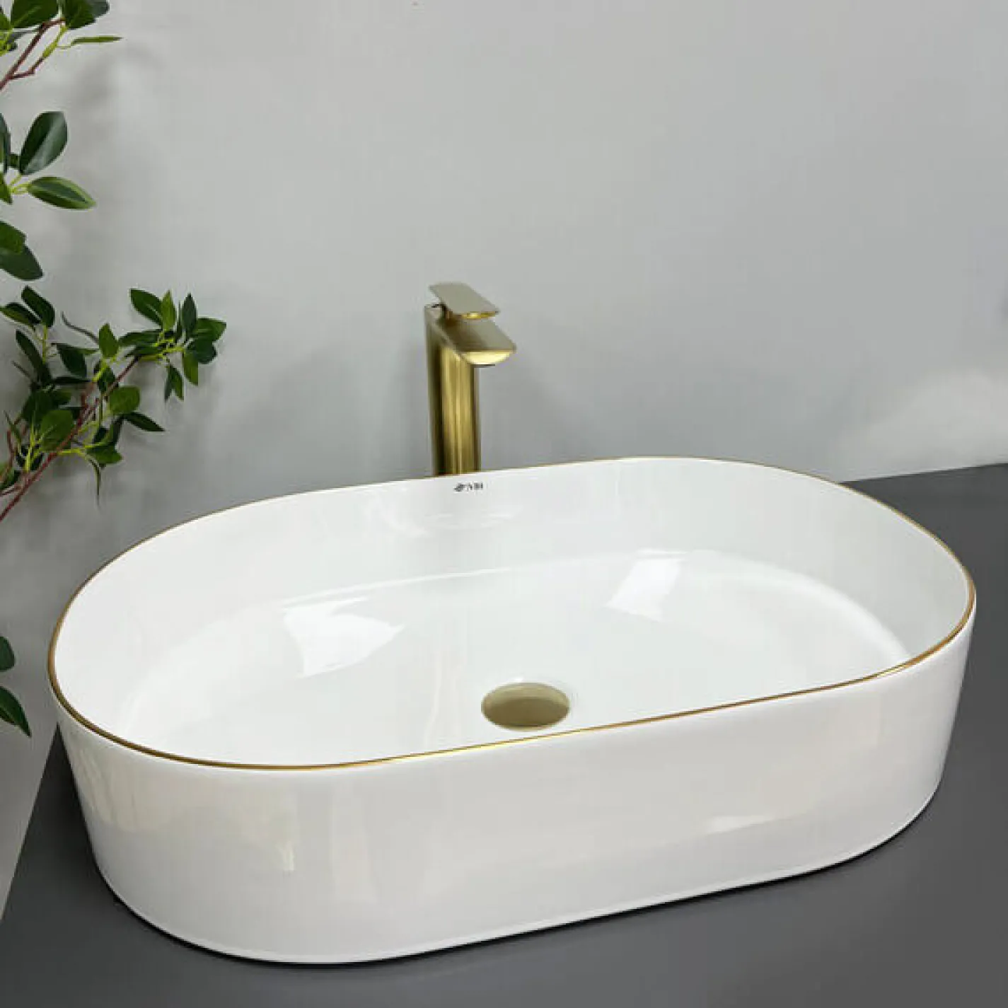 Раковина VBI Verona 60 White Gold Edge VBI-011308 - Фото 1