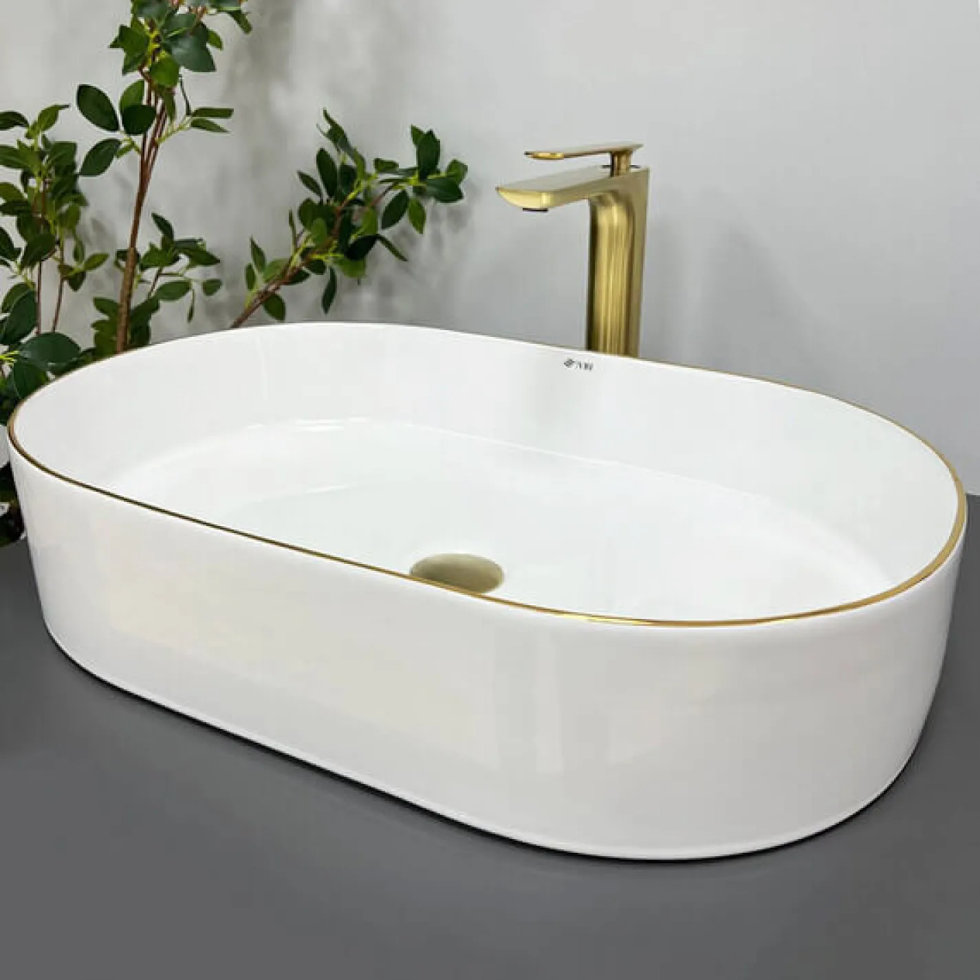 Раковина VBI Verona 60 White Gold Edge VBI-011308 - Фото 2
