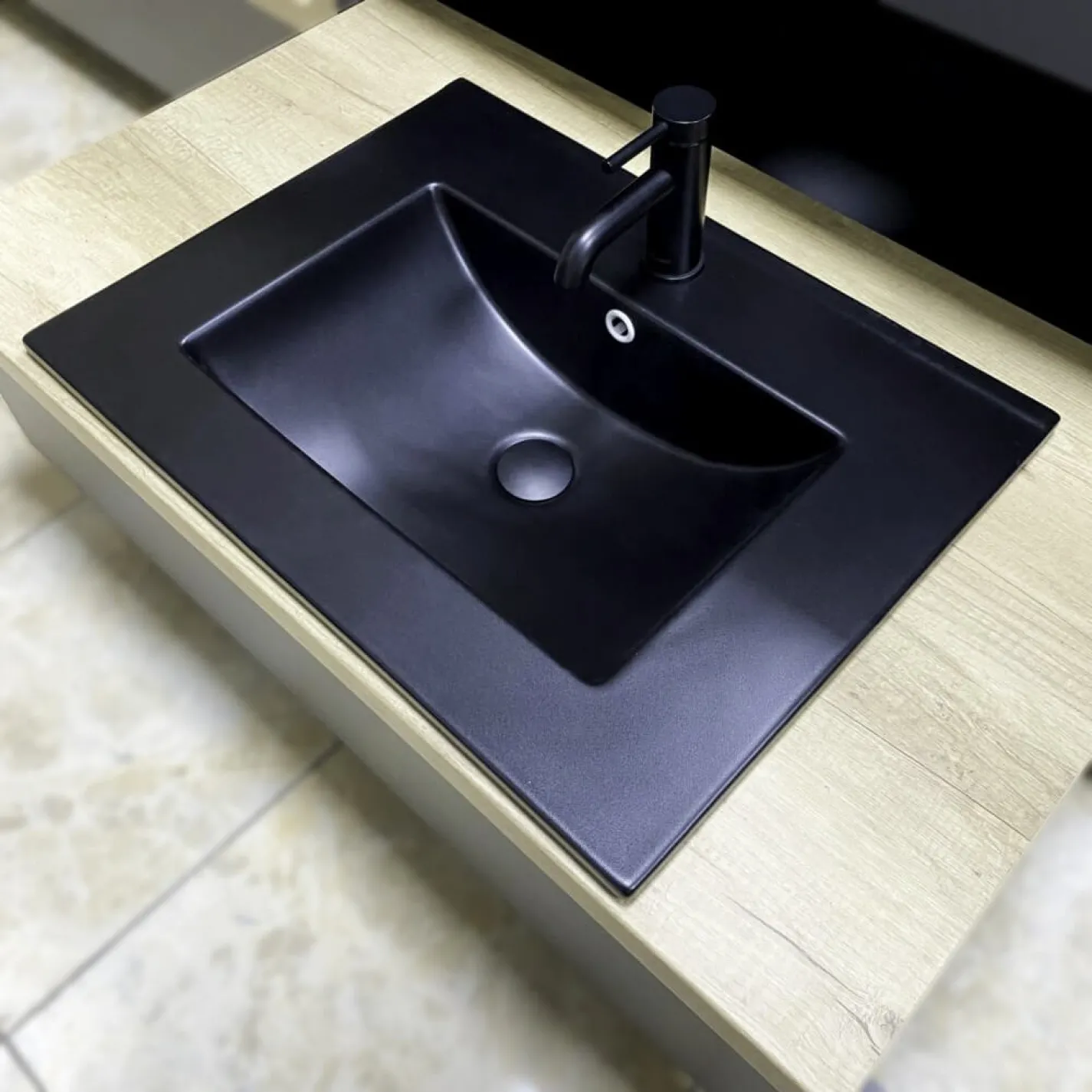 Раковина врізна VBI Ferrara 60 Black matt (VBI-018042) - Фото 3