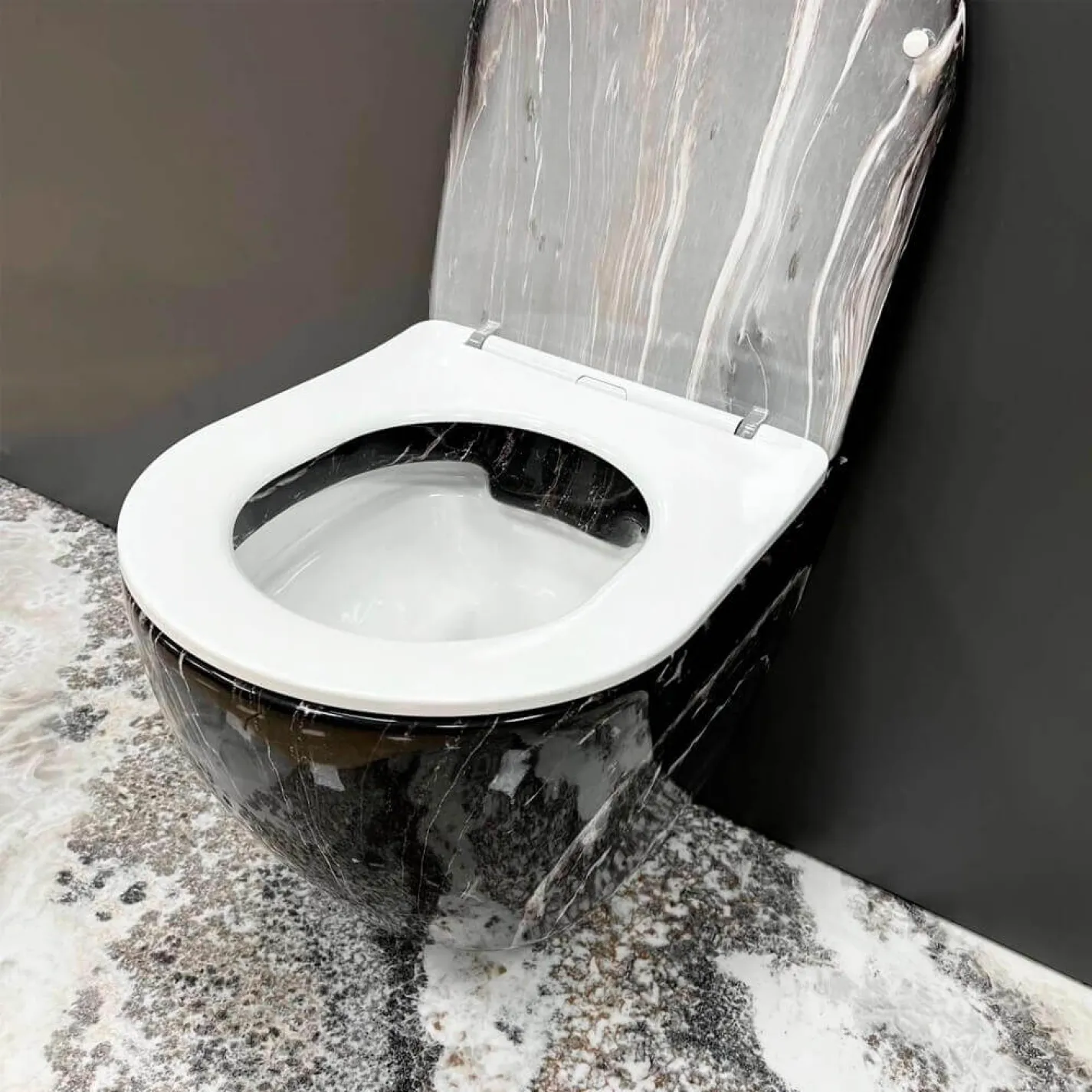 Унитаз подвесной VBI Vulcano Black Onyx (VBI-020403) - Фото 2