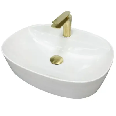 Раковина накладная VBI Agordo M белый VBI-014904