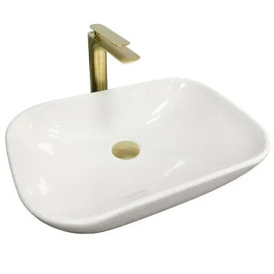 Раковина накладная VBI Pavia белый глянец VBI-012605