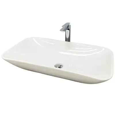 Раковина накладная VBI Pineto белый глянец VBI-012607
