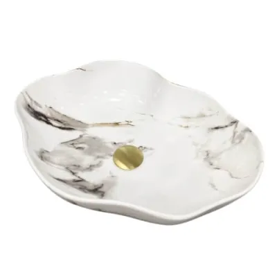 Раковина накладная VBI Faleria Carrara glossy (VBI-016700)