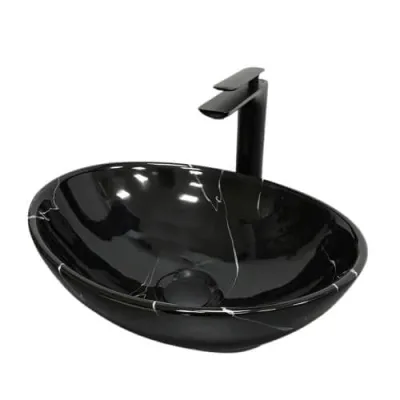 Раковина накладна VBI Parma Black marmo glossy (VBI-011023)