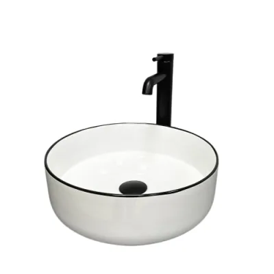 Раковина накладная VBI Prato White Black Edge (VBI-011414)