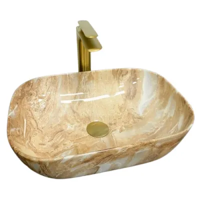 Раковина накладная VBI Ravenna Brown onyx glossy (VBI-011223)