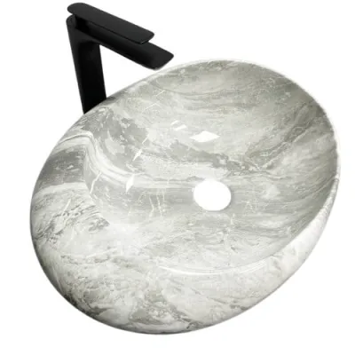 Раковина накладна VBI Riccia Light stone glossy (VBI-017202)