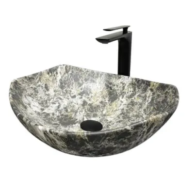 Раковина накладная VBI Ronta Dark grey stone matt (VBI-017302)