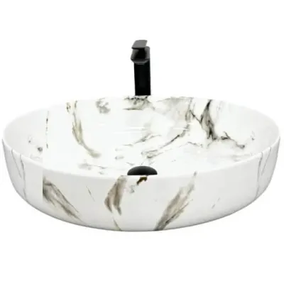 Раковина VBI Udine Carrara Glossy бежевый VBI-012101