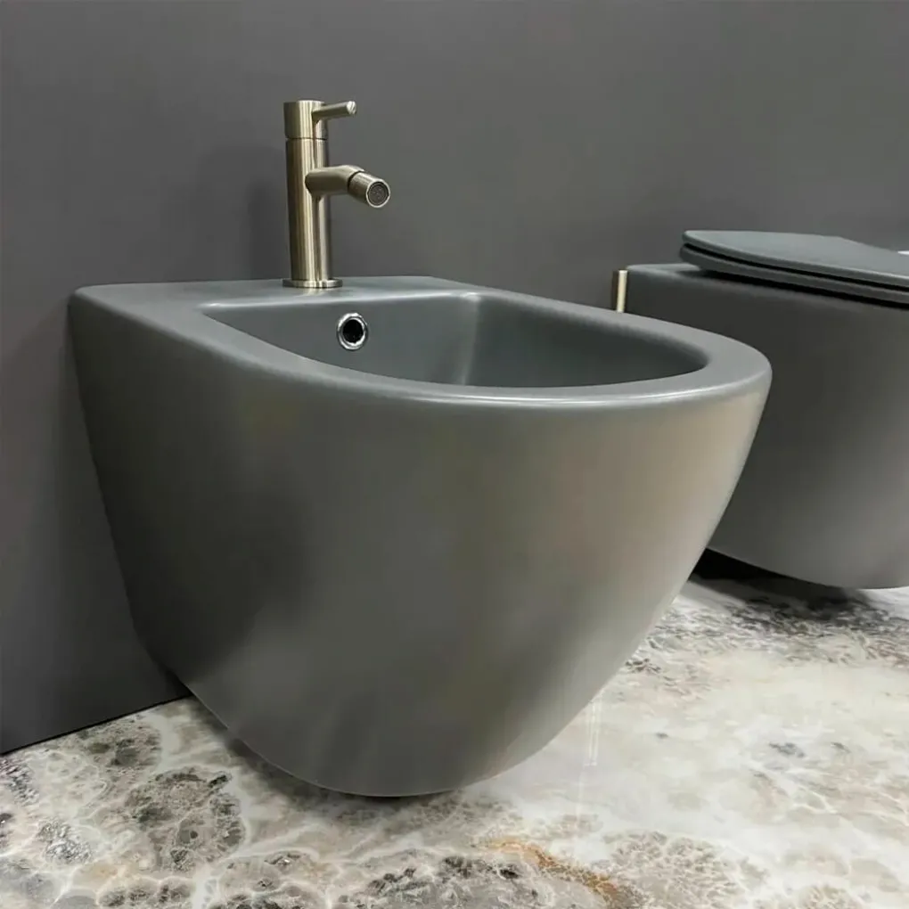 Подвесное биде VBI Vulcano Grey Matt (VBI-020411)- Фото 2