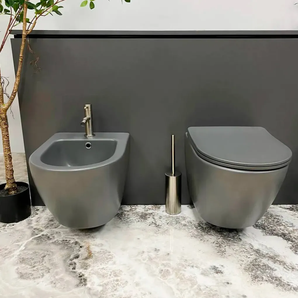 Подвесное биде VBI Vulcano Grey Matt (VBI-020411)- Фото 3