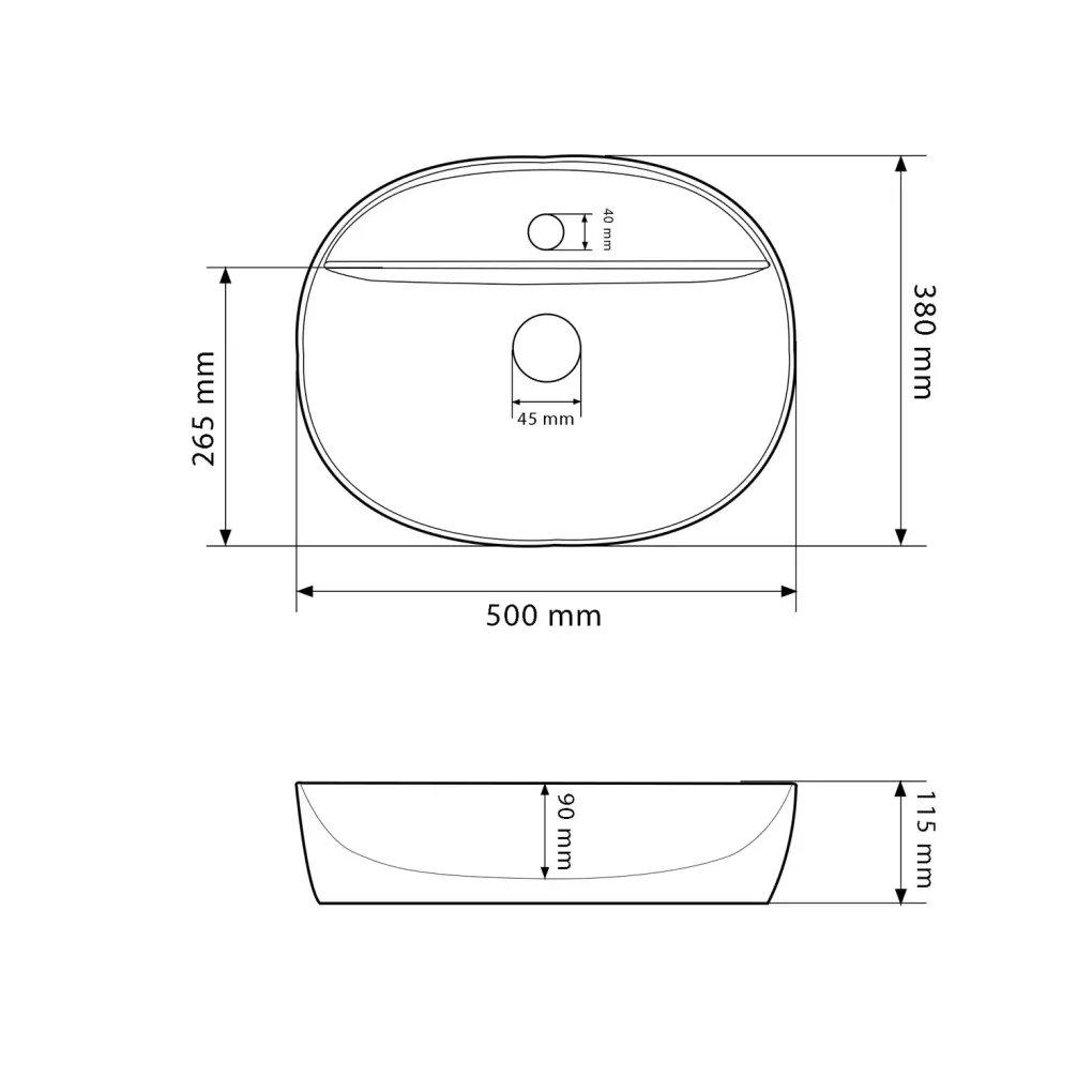 Раковина накладна VBI Agordo M білий VBI-014904- Фото 4