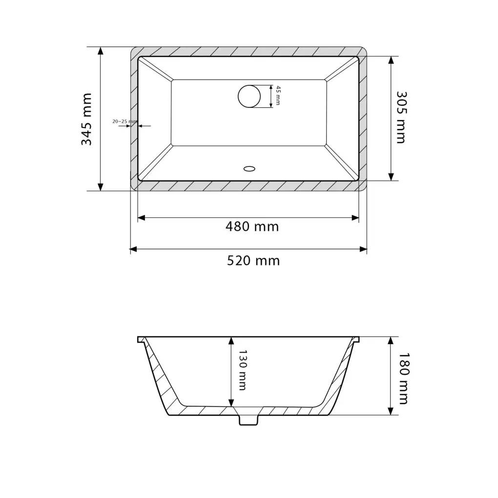Раковина под столешницу VBI Mantua белый VBI-018029- Фото 4