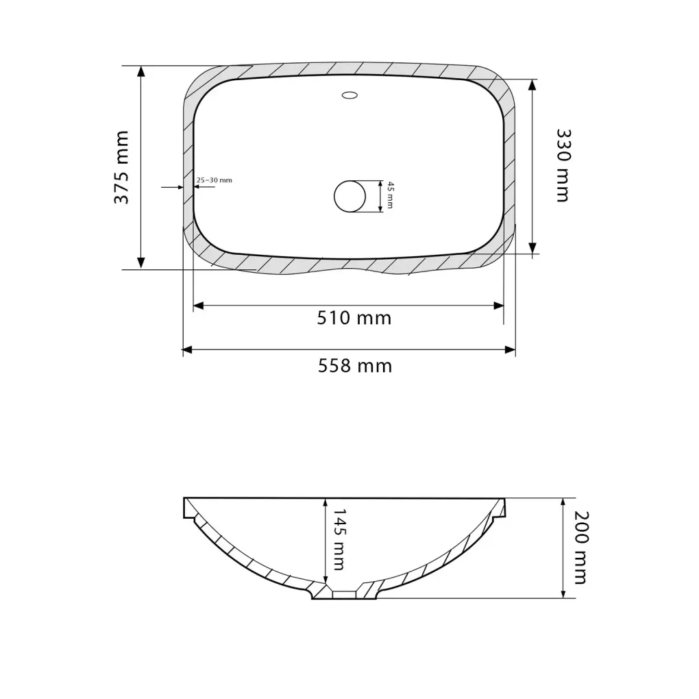 Раковина под столешницу VBI Moena белый VBI-018028- Фото 4