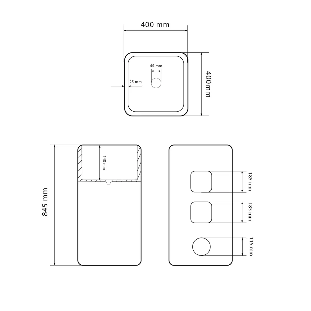 Раковина напольная VBI Lukka белый тераццо VBI-019009- Фото 4