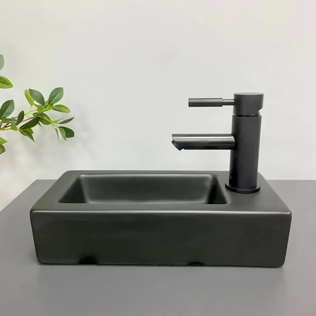 Раковина подвесная VBI Komo L черный мат VBI-015615- Фото 3