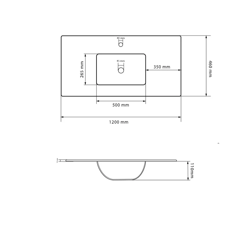Раковина врезная VBI Ferrara 120 белый VBI-018031- Фото 4