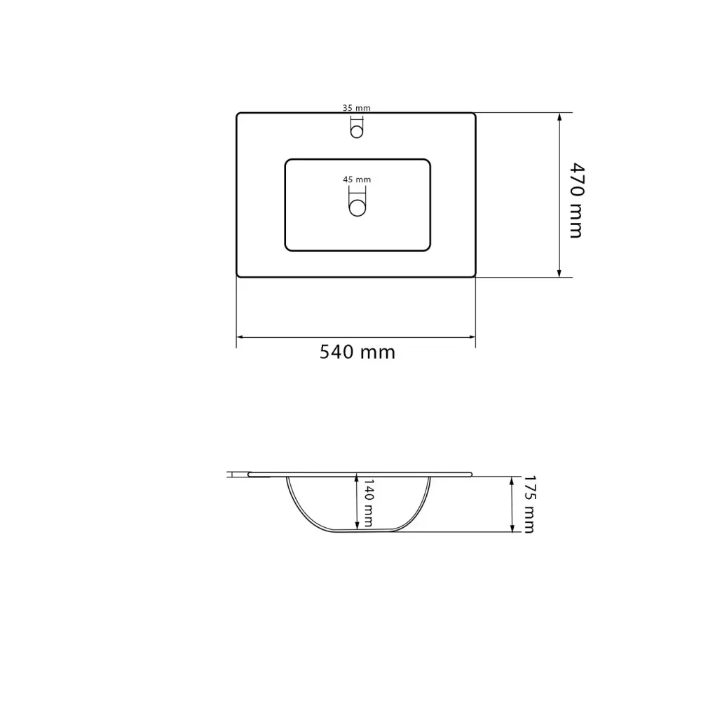 Раковина врезная VBI Ferrara 50 белый VBI-018012- Фото 4