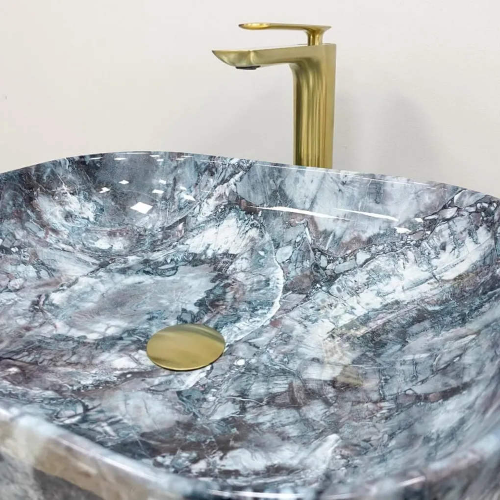 Раковина накладная VBI Bergamo Blue tourmaline glossy (VBI-012504)- Фото 3