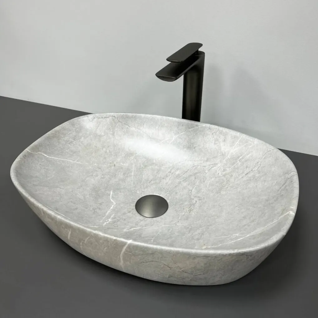 Раковина накладна VBI Olbia Grey stone matt (VBI-014300)- Фото 3