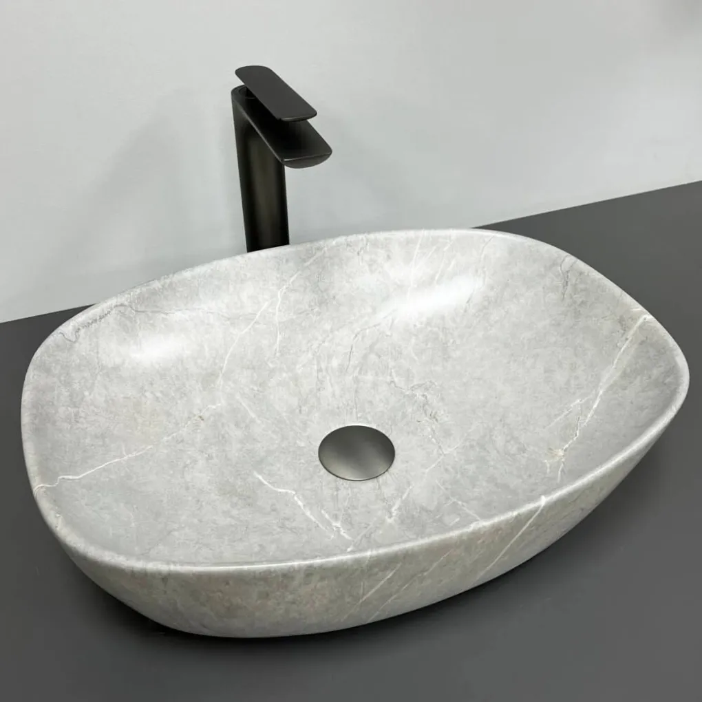 Раковина накладна VBI Olbia Grey stone matt (VBI-014300)- Фото 4