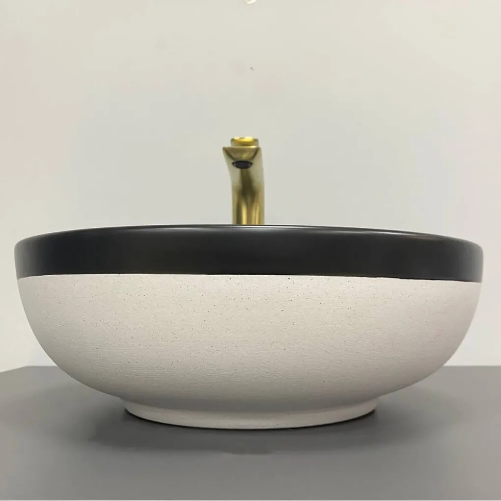 Раковина накладная VBI Ormela Black White matt (VBI-016900)- Фото 3