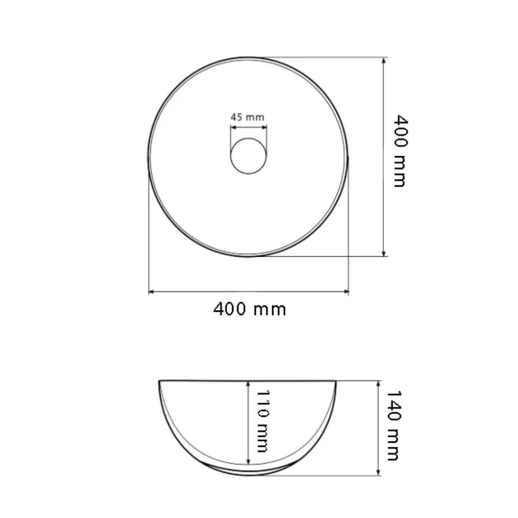 Раковина накладная VBI Ormela Black White matt (VBI-016900)- Фото 4