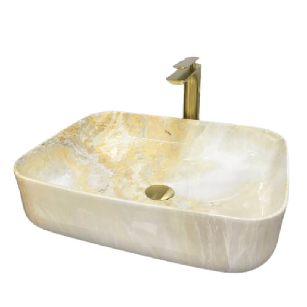Раковина накладная VBI Palermo Marble yellow (VBI-012309)- Фото 1