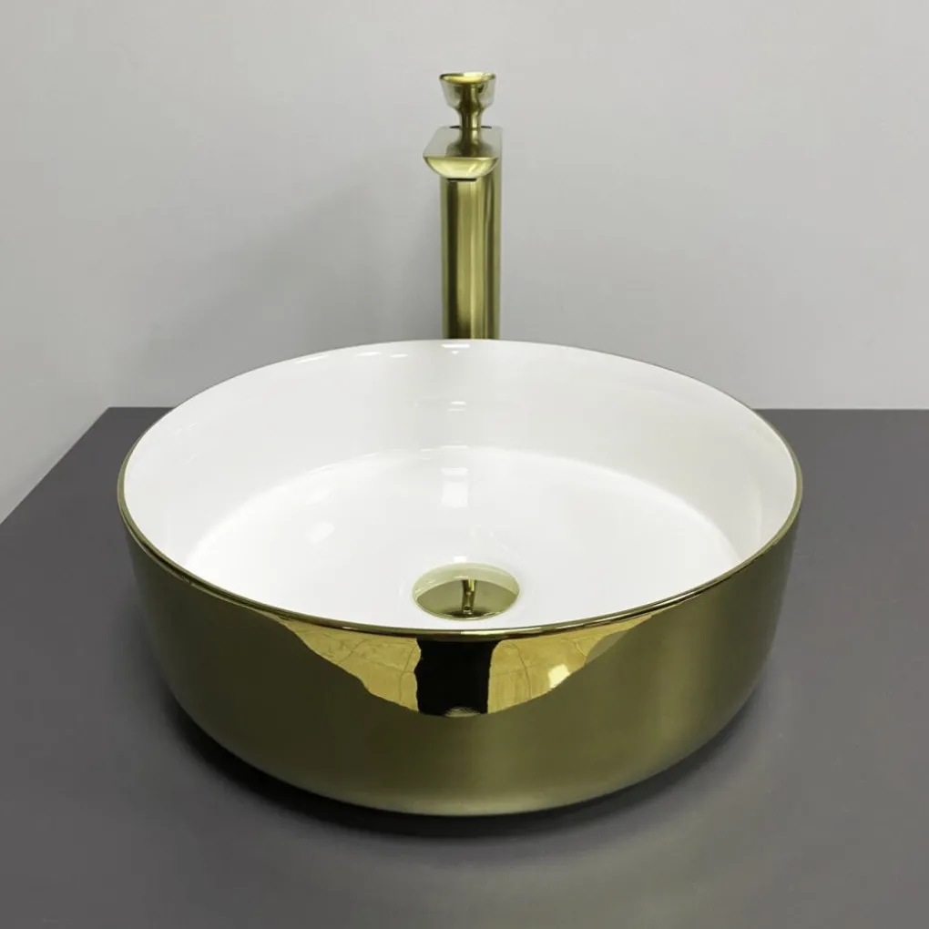 Раковина накладная VBI Prato GoldWhite (VBI-011415)- Фото 4