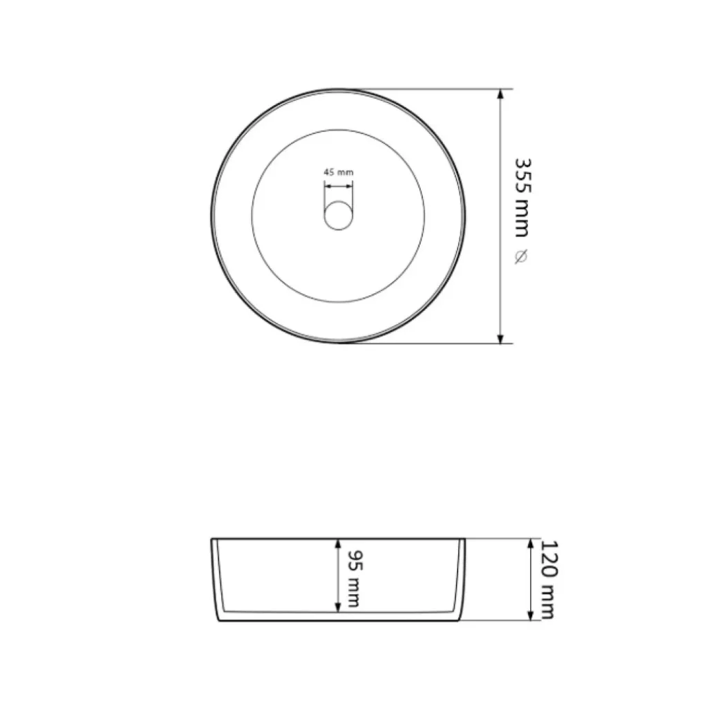 Раковина накладная VBI Prato White Black Edge (VBI-011414)- Фото 3