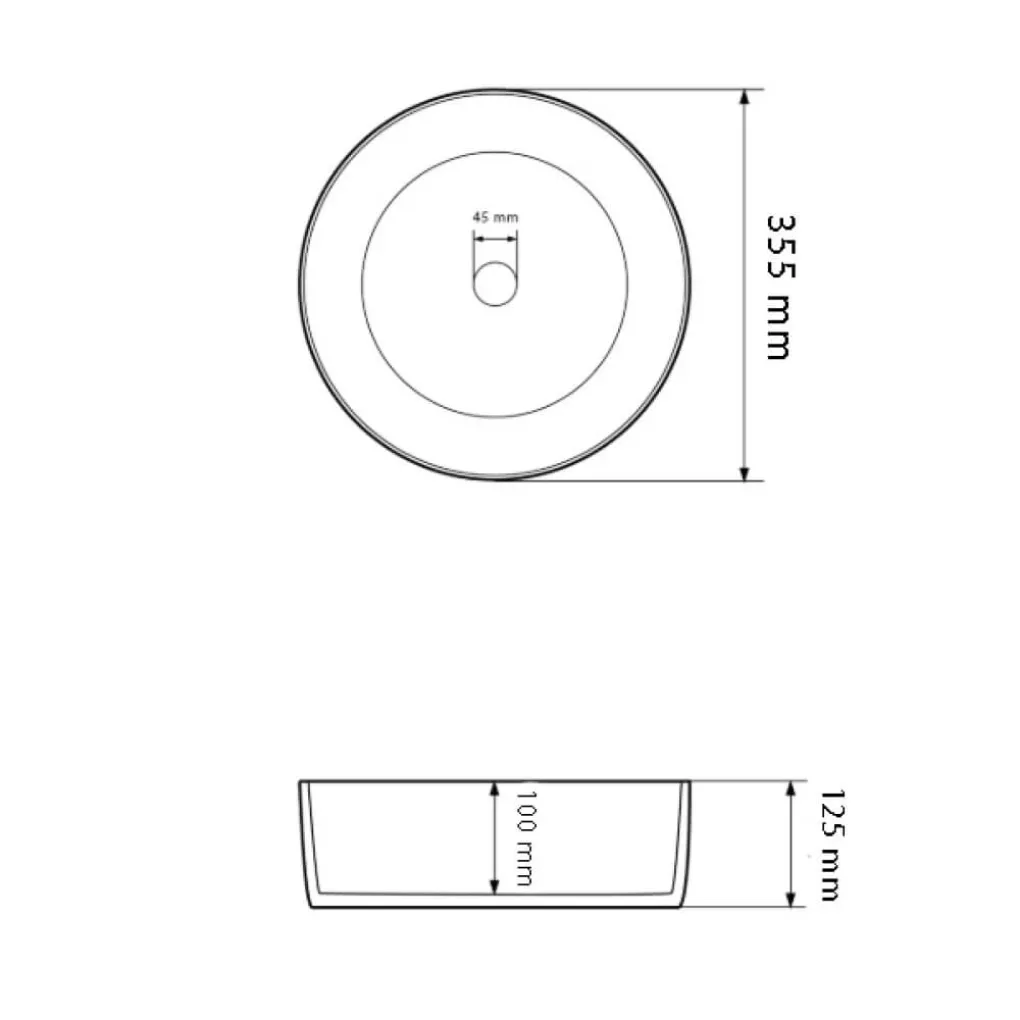 Раковина накладная VBI Prato White Black marble matt (VBI-011409)- Фото 4