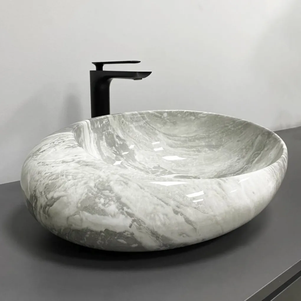 Раковина накладная VBI Riccia Light stone glossy (VBI-017202)- Фото 4