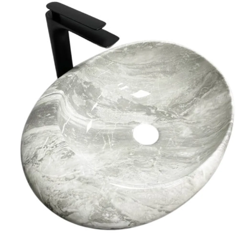 Раковина накладная VBI Riccia Light stone glossy (VBI-017202)- Фото 1