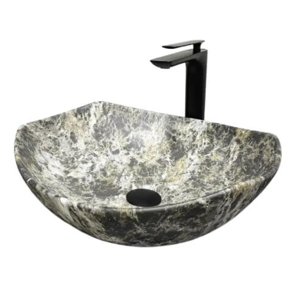 Раковина накладная VBI Ronta Dark grey stone matt (VBI-017302)- Фото 1