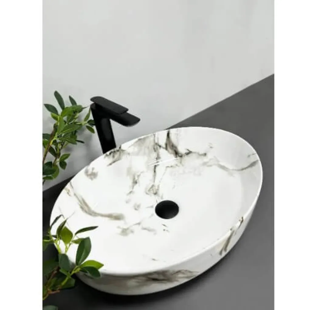 Раковина VBI Udine Carrara Glossy бежевый VBI-012101- Фото 2