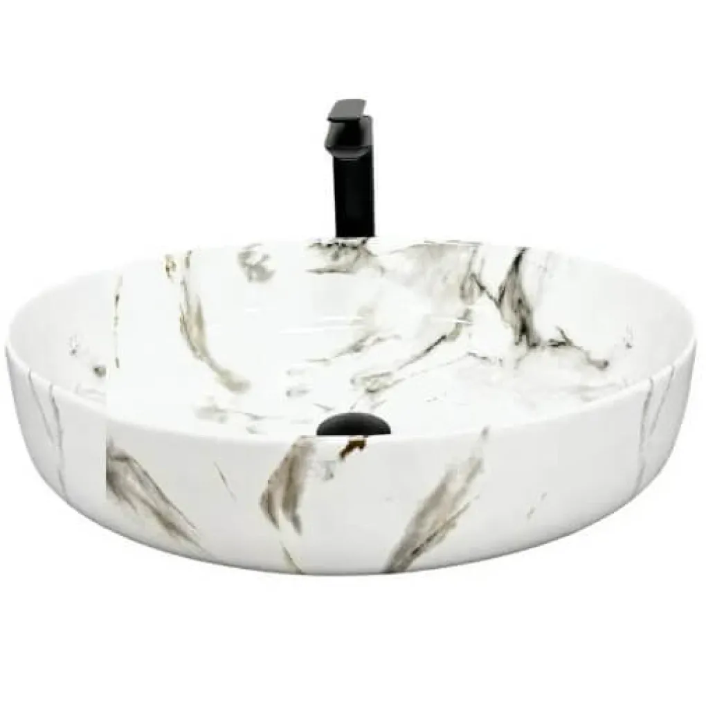 Раковина VBI Udine Carrara Glossy бежевый VBI-012101- Фото 1