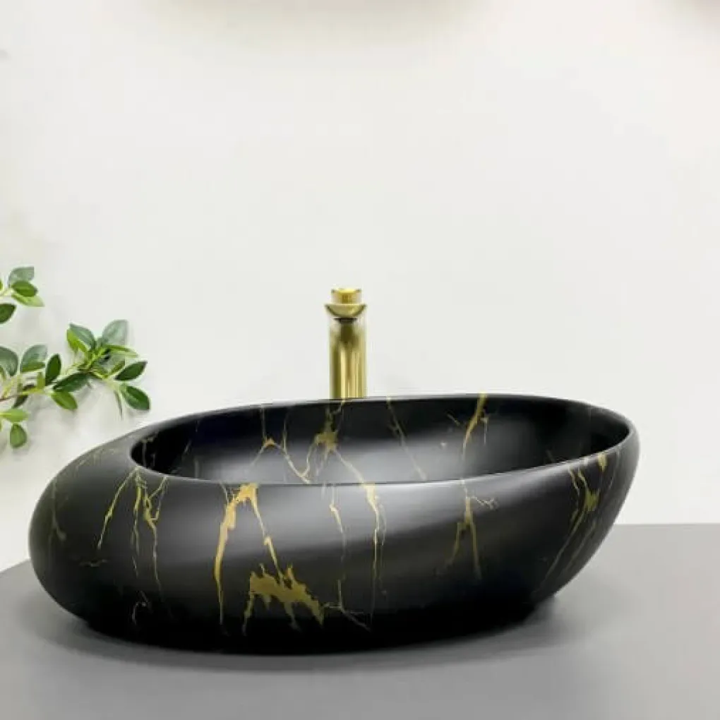 Раковина VBI Valiano Marble черный VBI-016101- Фото 2